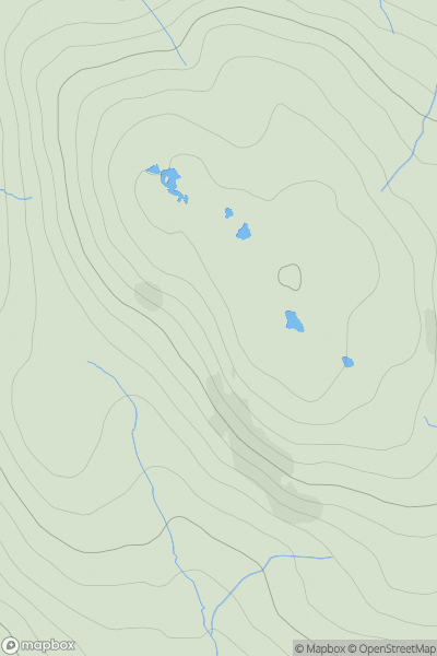 Thumbnail image for Beinn Bhuidhe [Morvern and Kingairloch] showing contour plot for surrounding peak